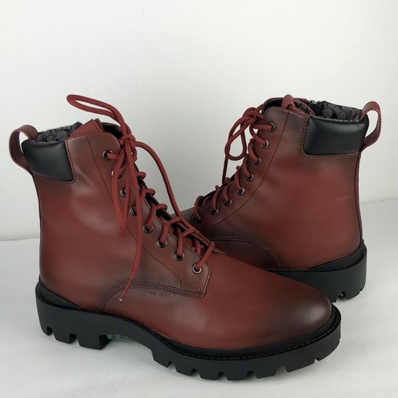 Coach Citysole Boot Men’s Sleek Designer Leather Lace Up Ankle Boots 11 - Picture 9 of 16